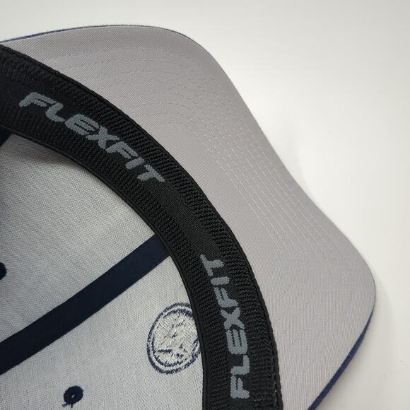 Mountain Power Fitted Trucker Hat Blue M Embroidered Mesh Back Port Authority - Picture 8 of 9